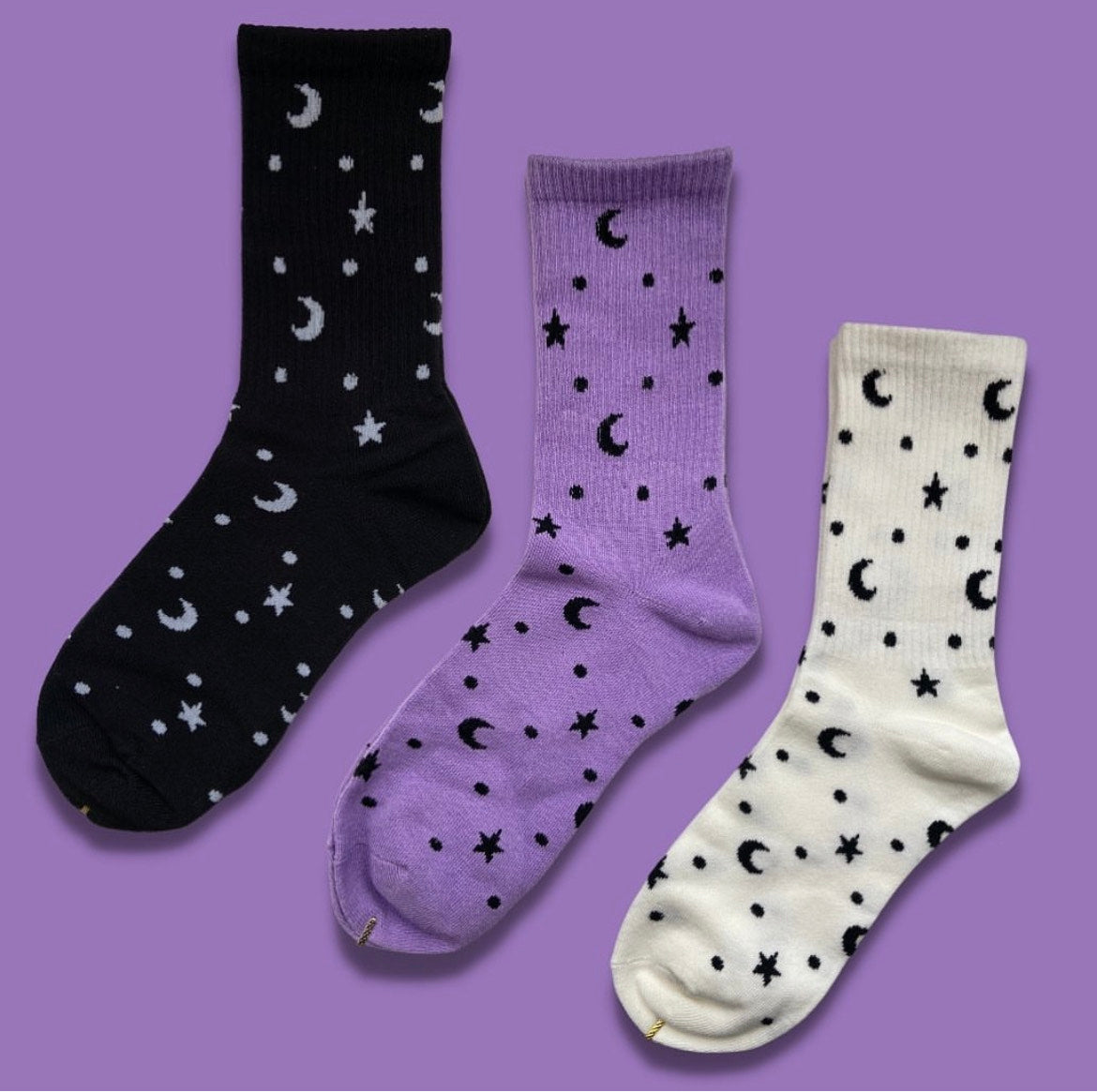 Moon & Star Crew Socks
