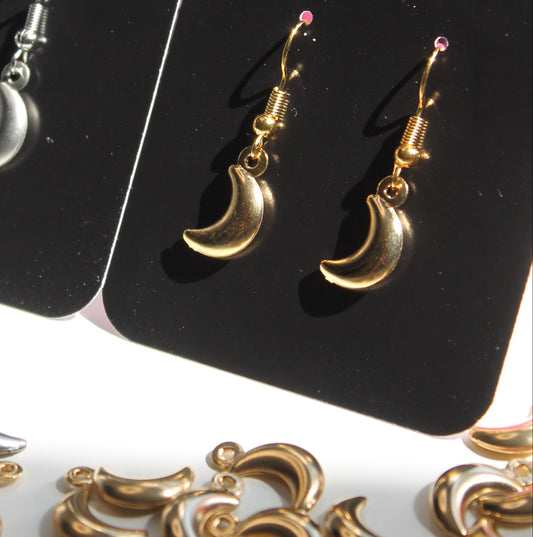 Golden Crescent - Earrings