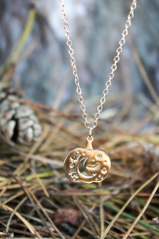 Silver Pumpkin - Necklace
