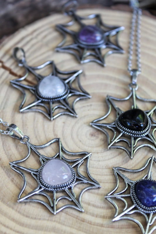 Cobweb Gemstone - Necklace