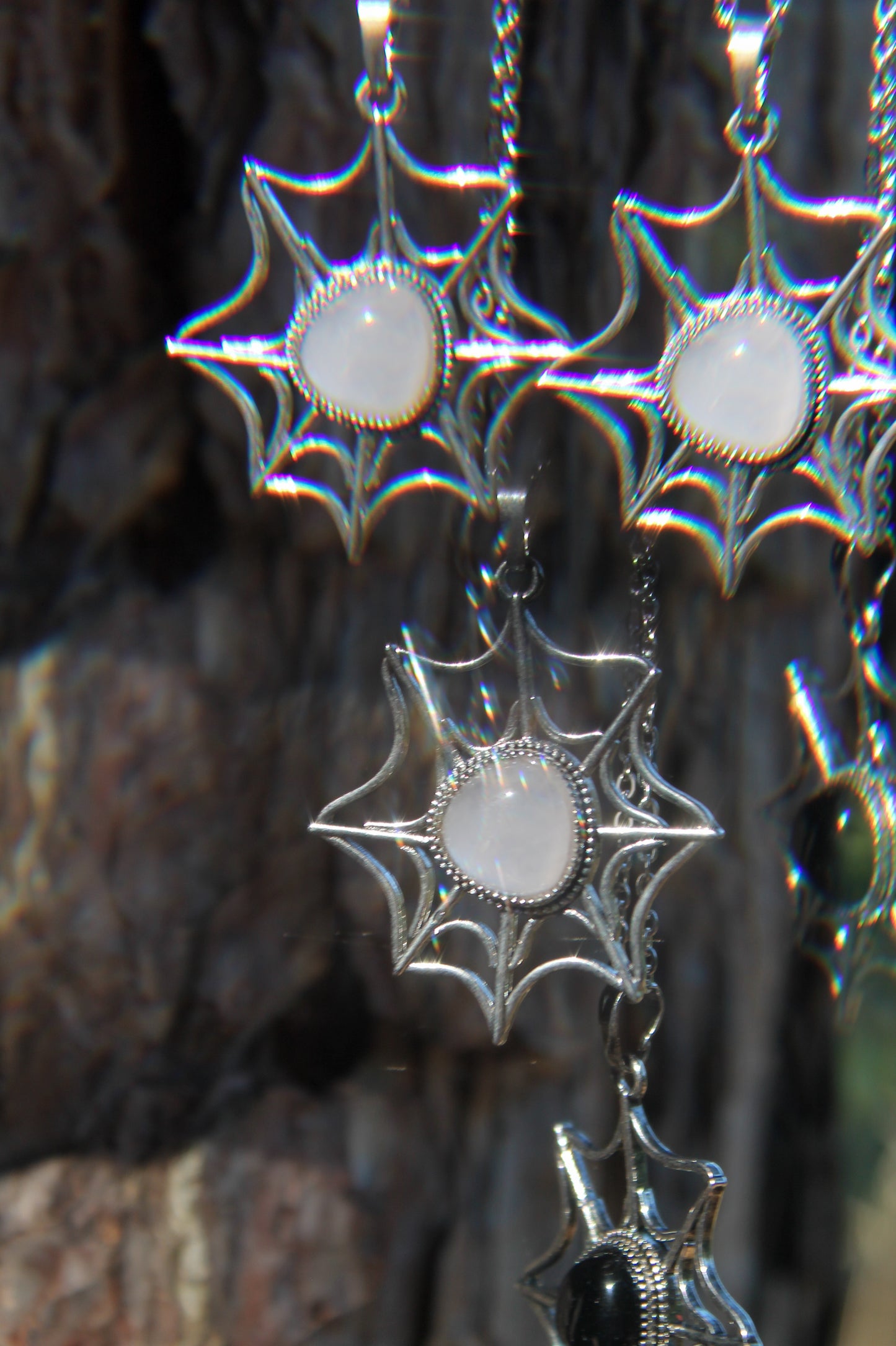 Cobweb Gemstone - Necklace