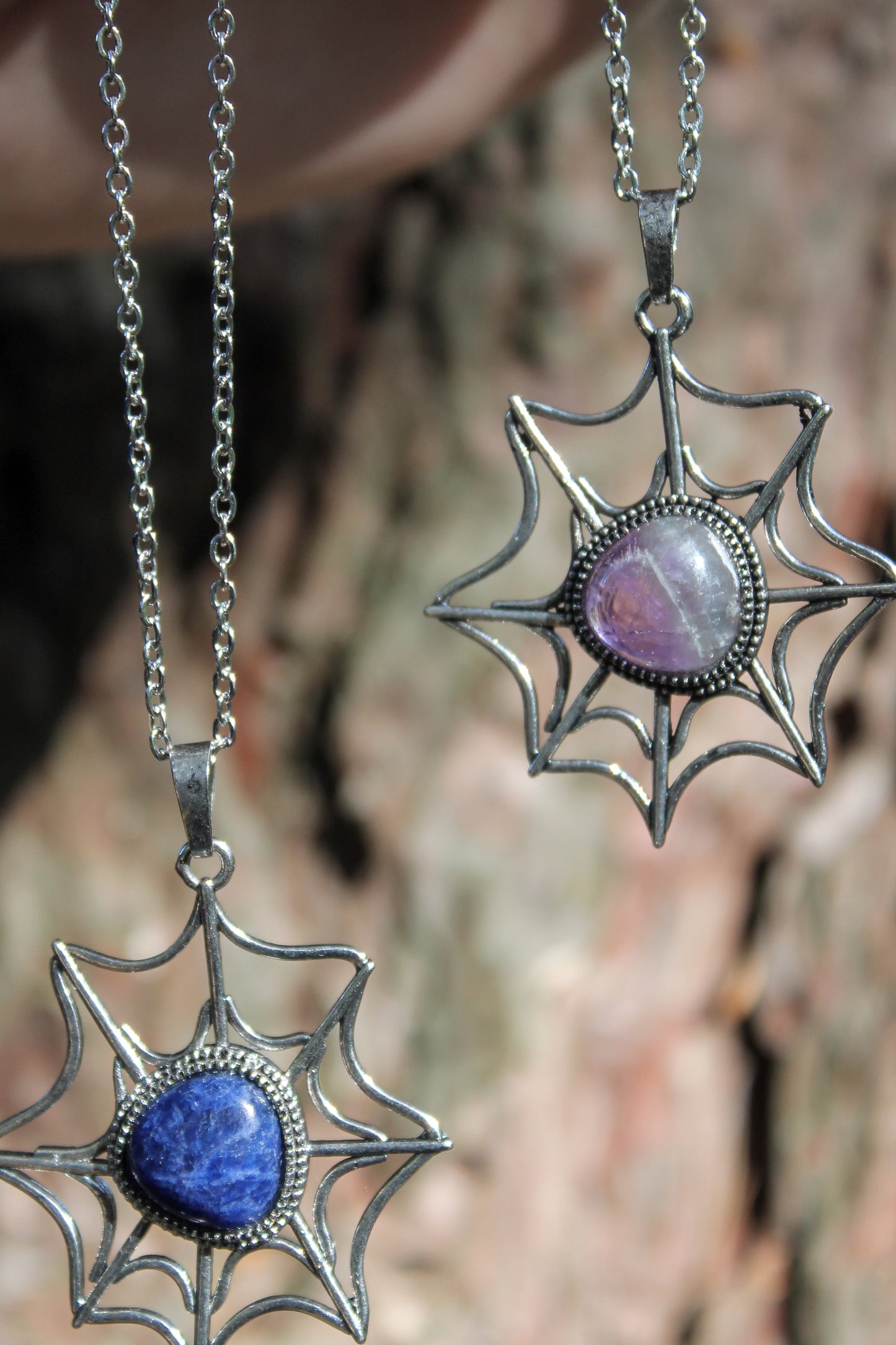 Cobweb Gemstone - Necklace