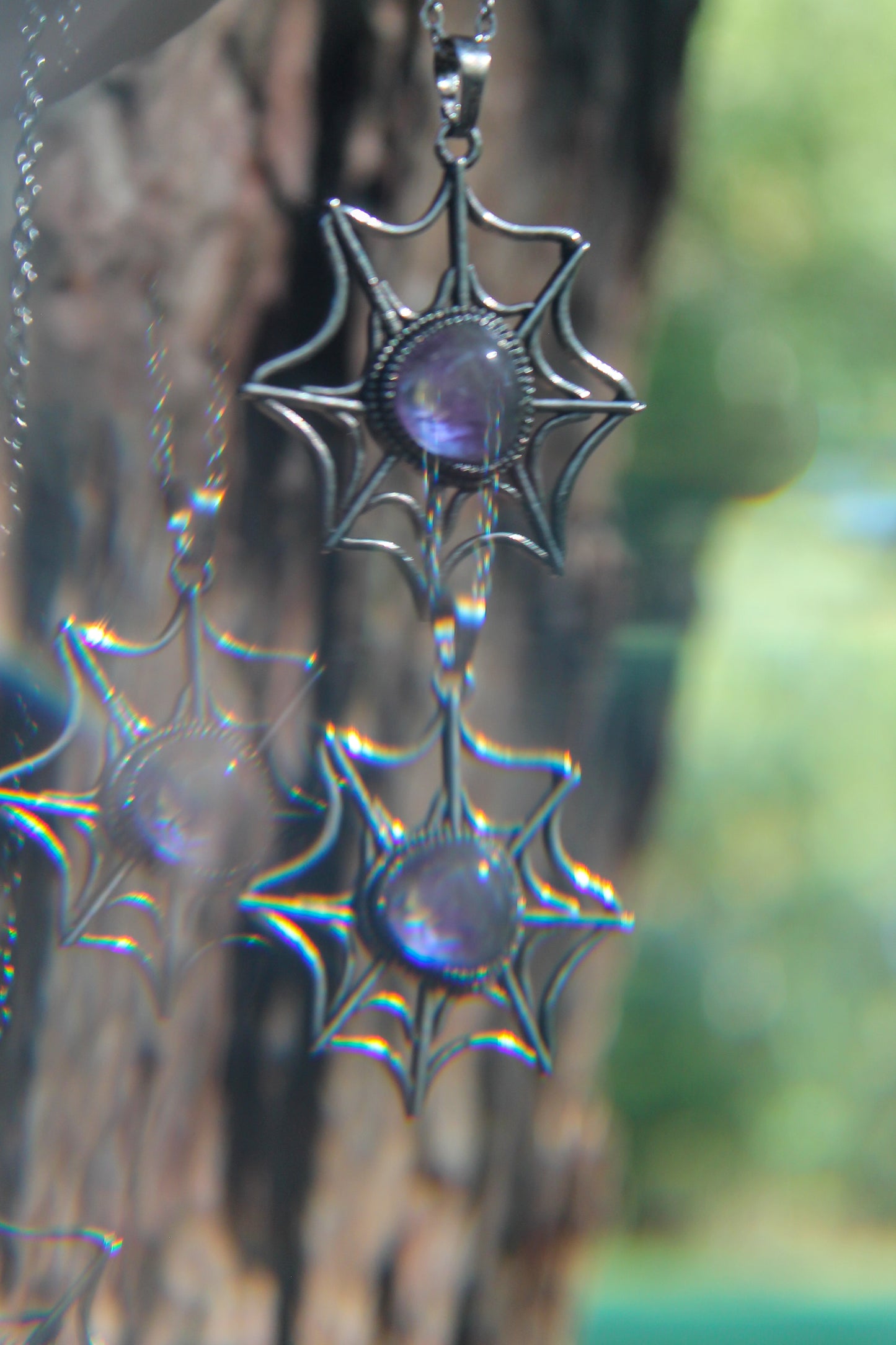 Cobweb Gemstone - Necklace
