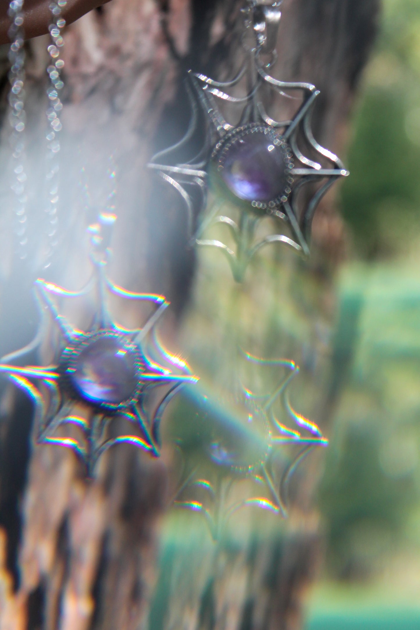 Cobweb Gemstone - Necklace