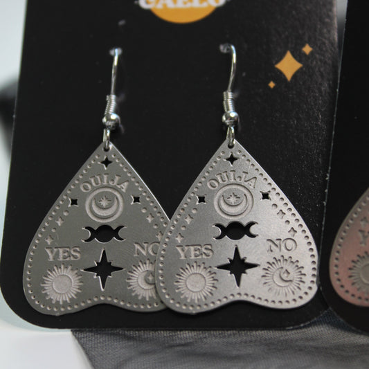 planchette ouija earring jewellery alternative jewellery